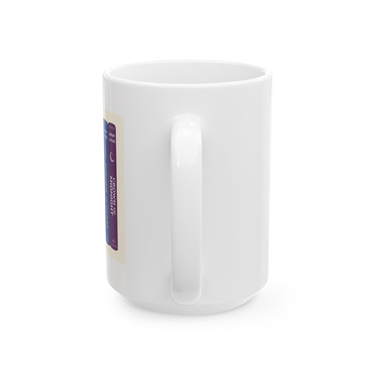 Fonhark - Sarah J Maas Book Stack Mug, ACOTAR, Crescent City, Throne of Glass, 11 Oz Novelty Coffee Mug/Cup, Red | Sarah J. Maas / ACOTAR - alternate angle 5, merchandise