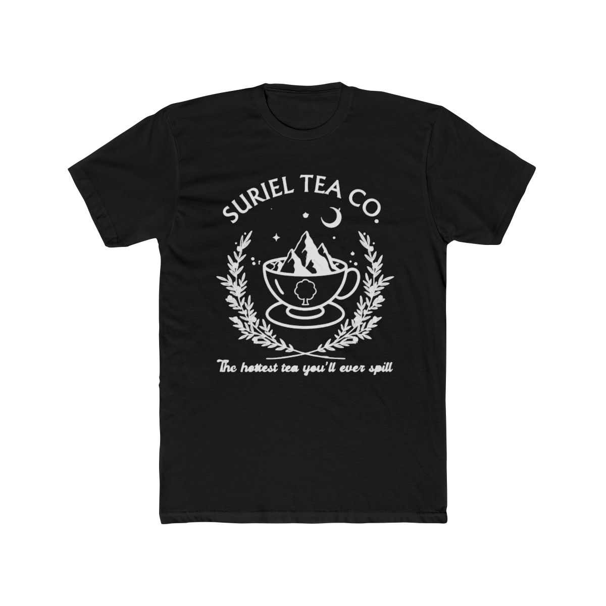 Suriel Tea Co T Shirt, SJM Licensed Bookish Shirt, Acotar Tee, Bookish Shirt, A Court Of Thorns And Roses® Tee, Velaris Comfort Colors® Gift | Sarah J. Maas / ACOTAR - alternate angle 4, merchandise