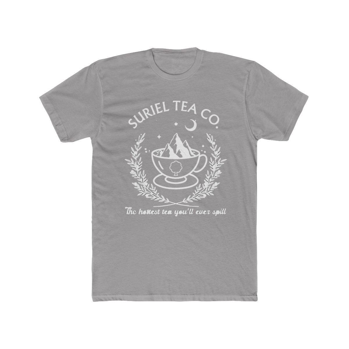 Suriel Tea Co T Shirt, SJM Licensed Bookish Shirt, Acotar Tee, Bookish Shirt, A Court Of Thorns And Roses® Tee, Velaris Comfort Colors® Gift | Sarah J. Maas / ACOTAR - alternate angle 2, merchandise