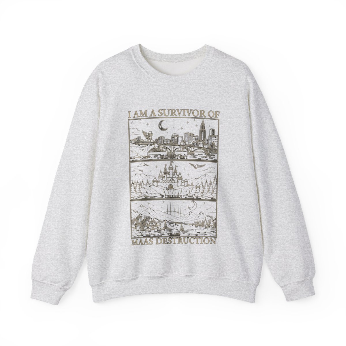 SJM Books Shirts + Hoodies Gift for Romantasy Readers: ACOTAR, C.C. & T.O.G, Maas Destruction Tee, Cotton Comfort Colors Sweatshirt | Sarah J. Maas / ACOTAR - alternate angle 3, merchandise