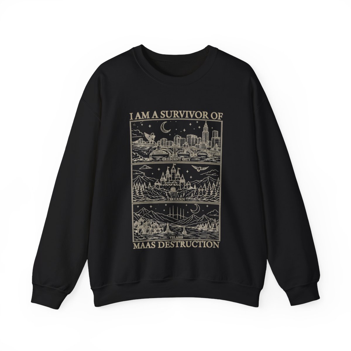 SJM Books Shirts + Hoodies Gift for Romantasy Readers: ACOTAR, C.C. & T.O.G, Maas Destruction Tee, Cotton Comfort Colors Sweatshirt | Sarah J. Maas / ACOTAR