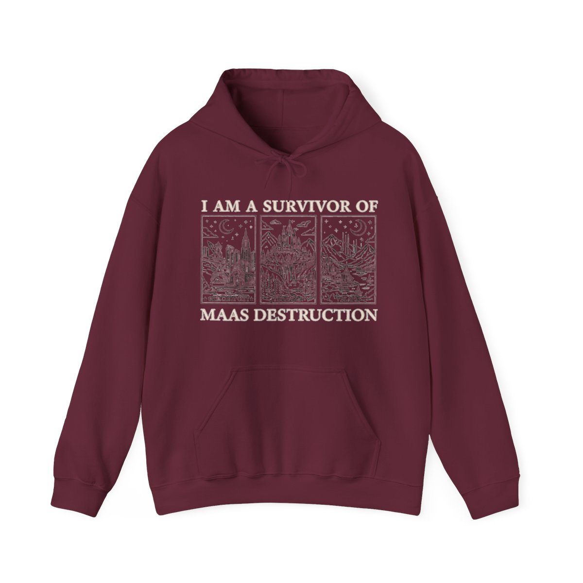 CANADA SJM Books Hoodie: ACOTAR Hoodies for Romantasy Readers, Maas Destruction Hooded Sweater, Cozy Reading Hoodie | Sarah J. Maas / ACOTAR - alternate angle 3, merchandise