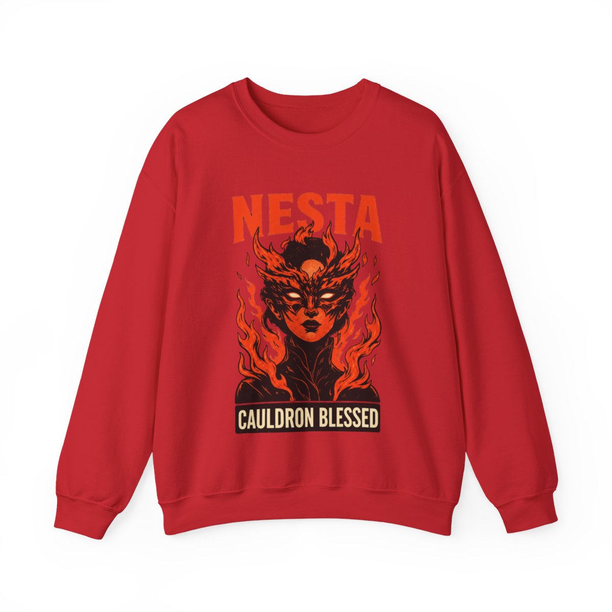 Nesta Archeron Valkyrie - Sarah J Maas Crewneck T-Shirts | Sarah J. Maas / ACOTAR - alternate angle 5, merchandise