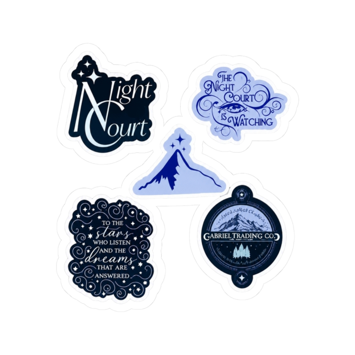 A Court Of Thorns And Roses Night Court Sticker Pack | Sarah J. Maas / ACOTAR - alternate angle 3, merchandise